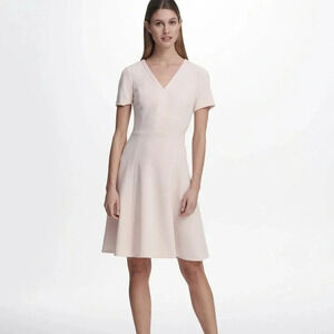 DKNY Size 12 Pink Blush Short Sleeve Fit and Flare Dress NEW!